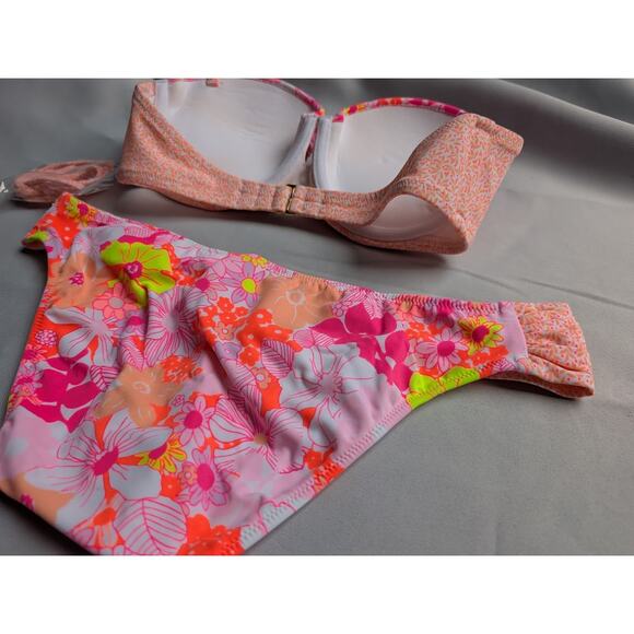 NWT Victoria’s Secret Bikini Set 34A/S Gorgeous Line Bright Floral Y2K - Picture 8 of 8
